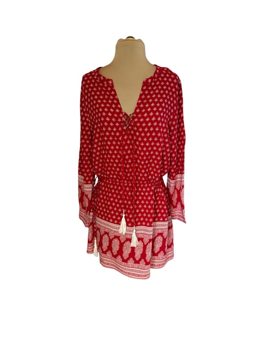 Romeo & Juliet Couture Other - Americana Red Swim Coverup with Tassels Romeo & Juliet Couture - Size L